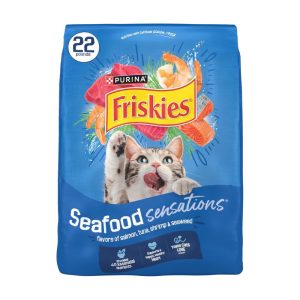 Purina Friskies Seafood Sensations Dry Cat Food, 22 lb Bag