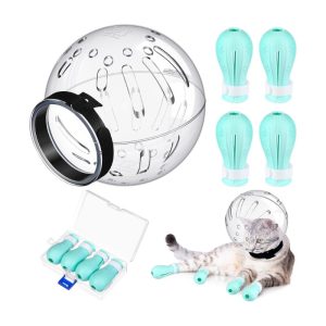 Cat Grooming Muzzle & Paw Covers Set