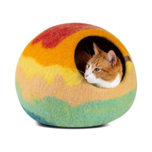 MEOWFIA Handmade Merino Wool Cat Cave